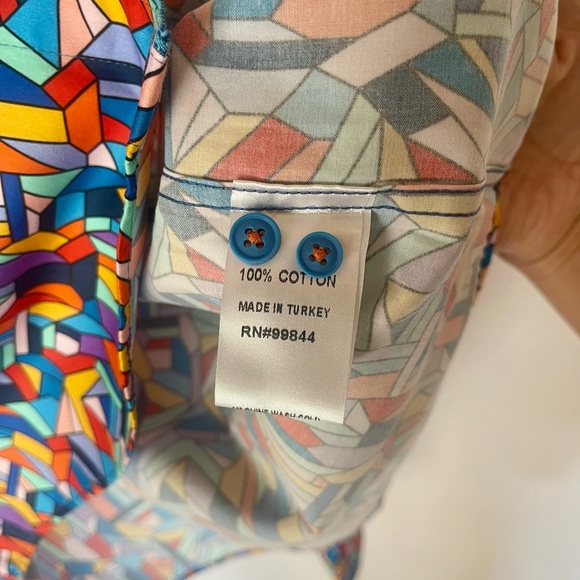 Mizumi Couture modern fit Colorful button down Shirt NWT - Picture 11 of 15